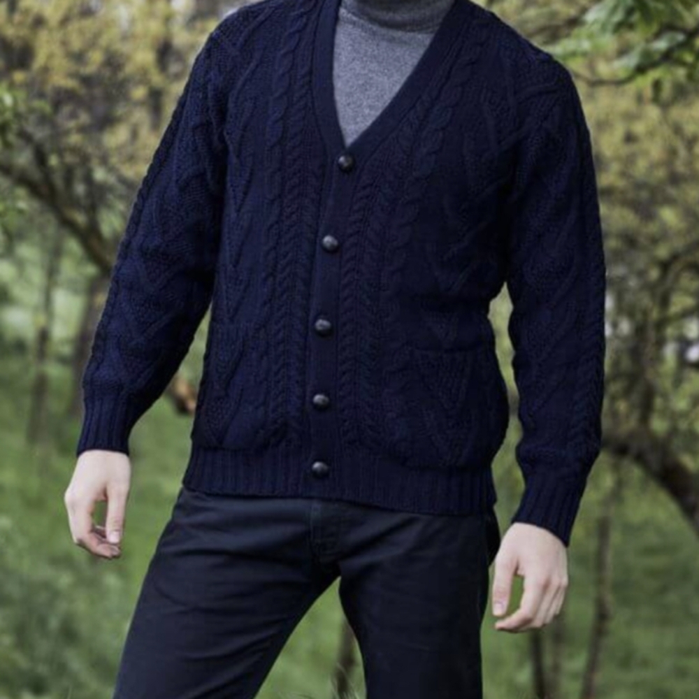Sovereign Code Nordstrom Navy Blue Cable Cardigan